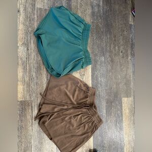 Teal and Brown Athletic Shorts